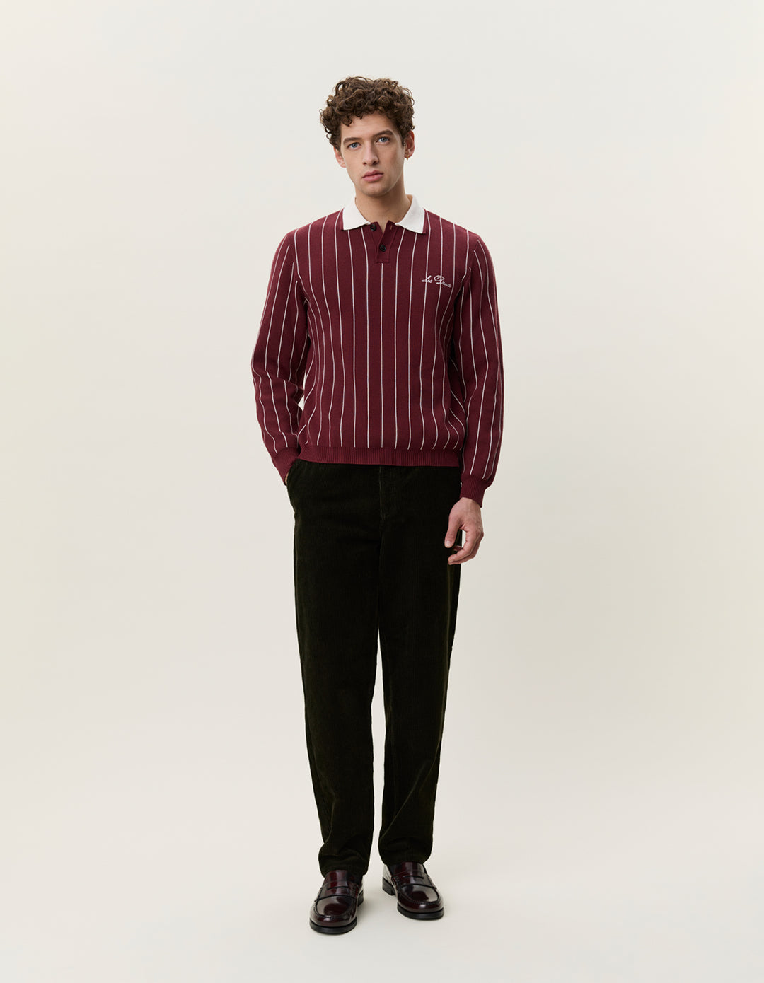 Les Deux Signature Knitted LS Polo
