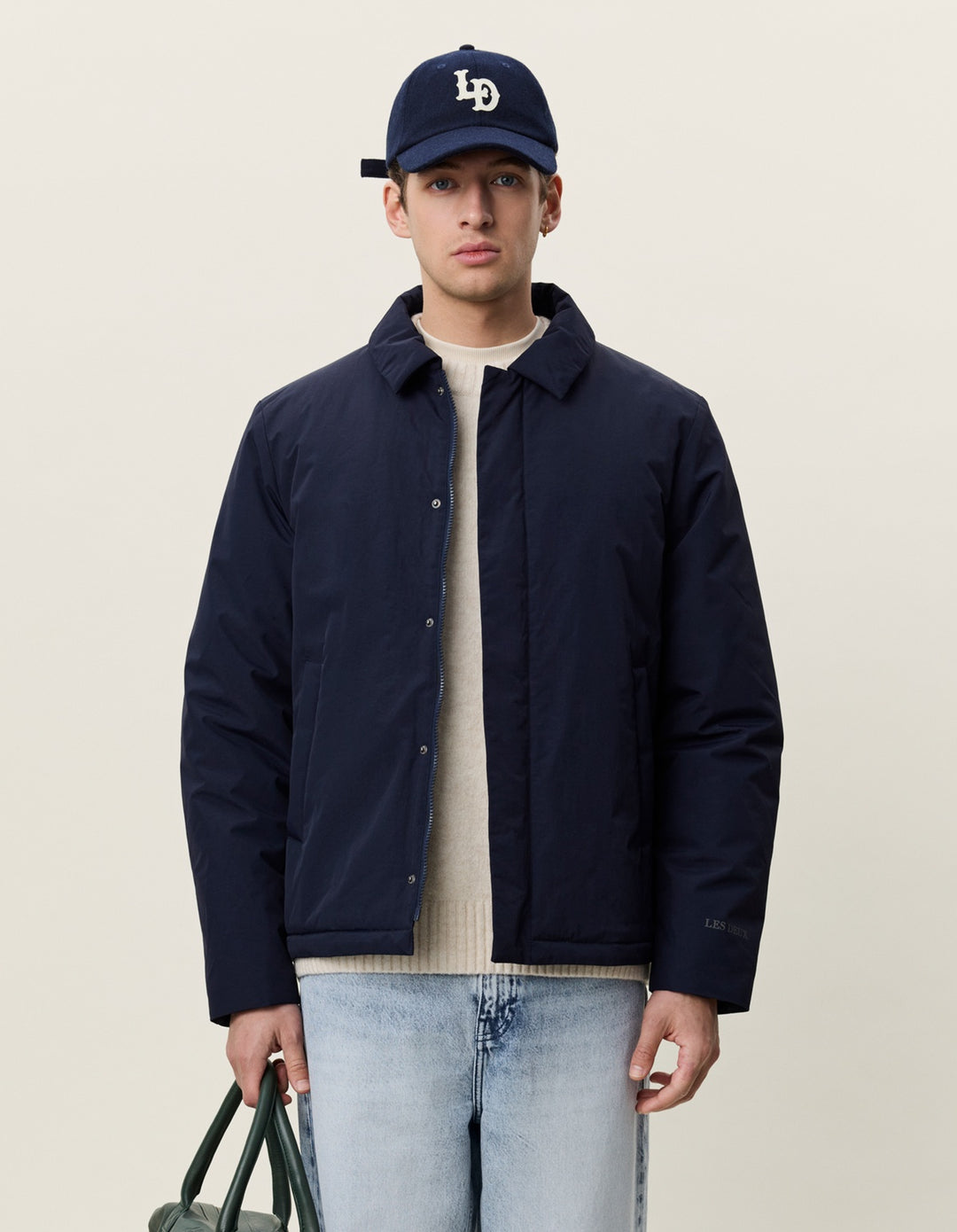 Les Deux Padded Jacket in Dark Navy Blue | Buster McGee