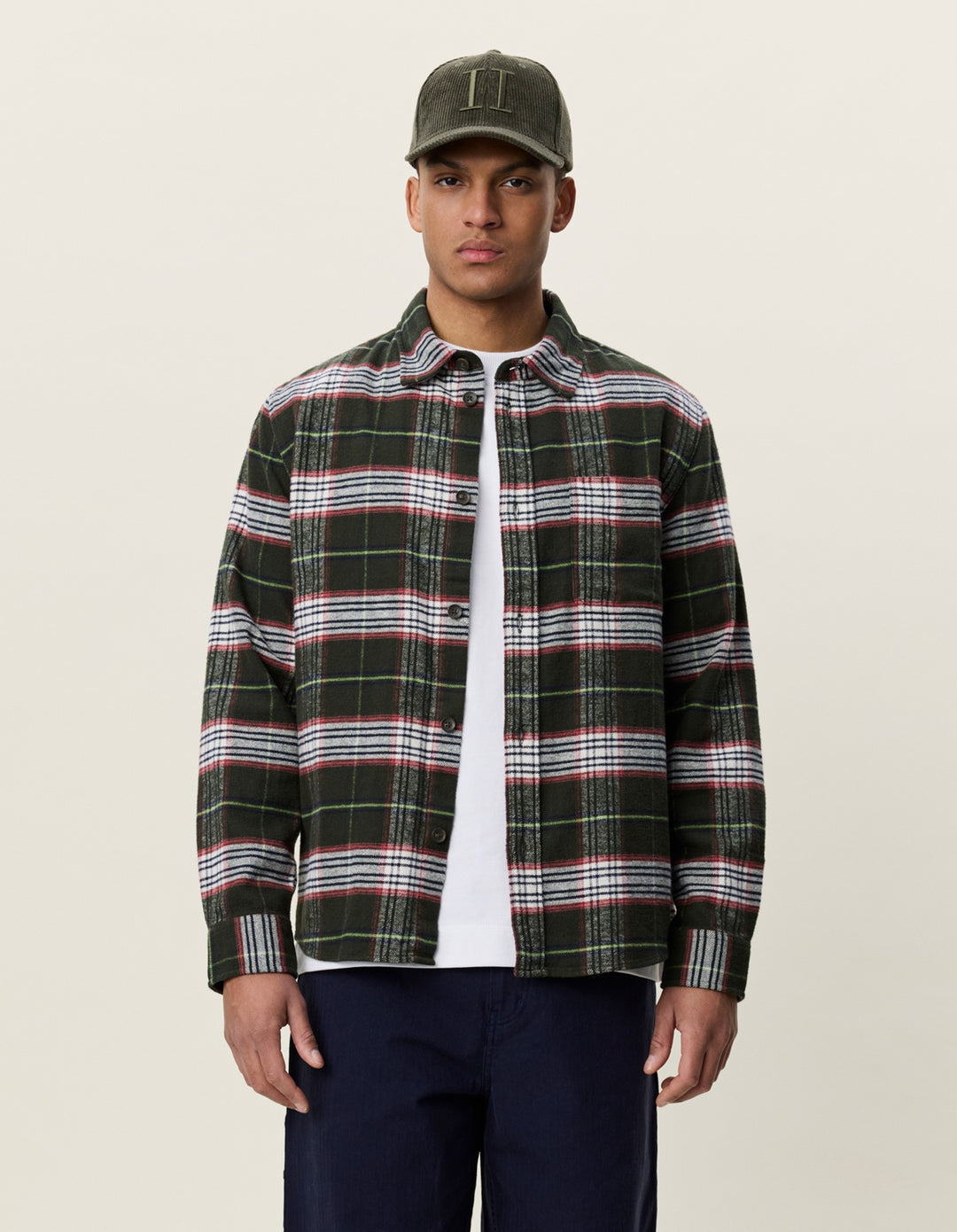 Les Deux Check Overshirt in Rosin Green | Buster McGee