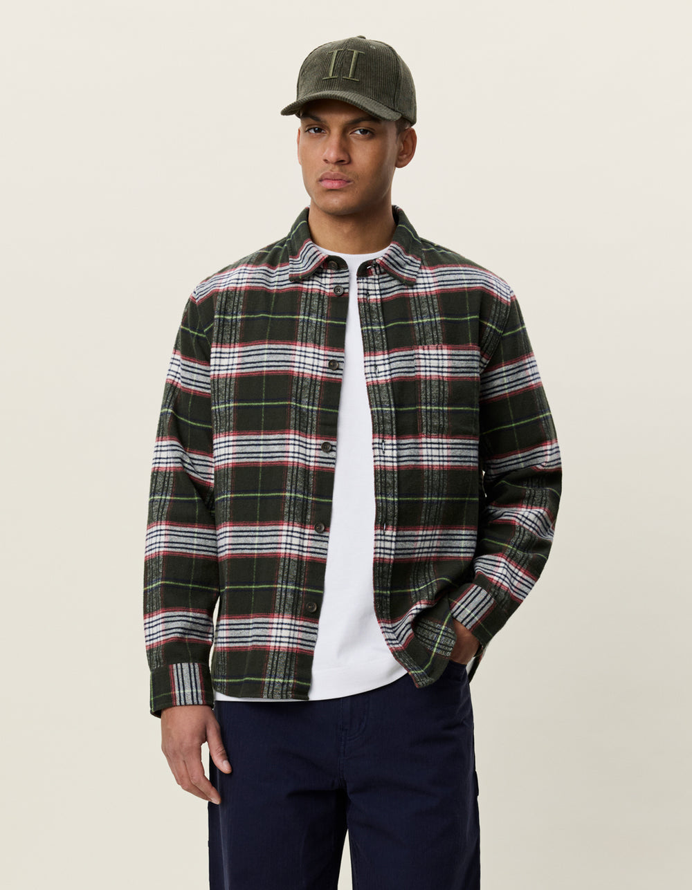 Les Deux Check Overshirt in Rosin Green | Buster McGee