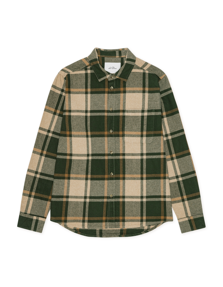 Les Deux Check Flannel Shirt in Rosin Green | Buster McGee