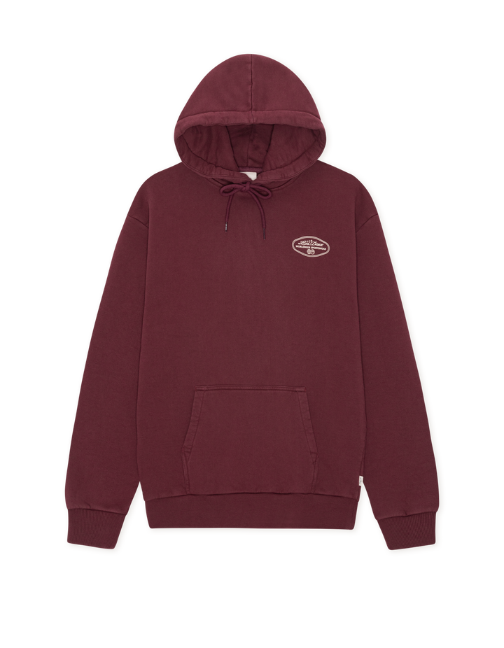 Les Deux Worldwide Hoodie in Chocolate Truffle Red | Buster McGee