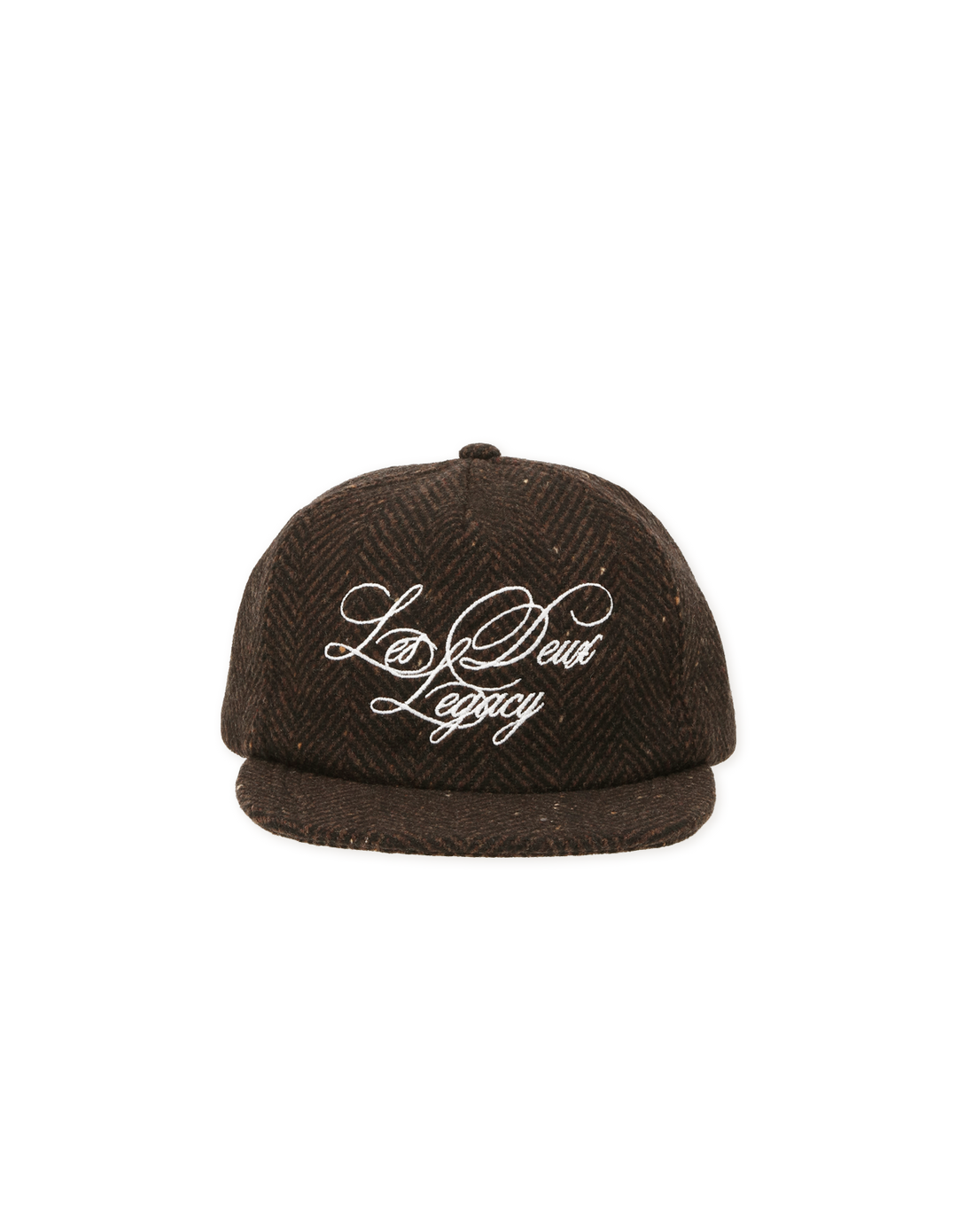 Les Deux Legacy Herringbone Letterman Cap Mole Brown | Buster McGee