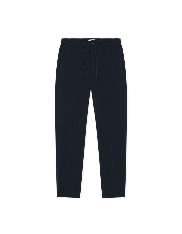 Les Deux Como Tapered Drawstring Pants in Navy | Buster McGee