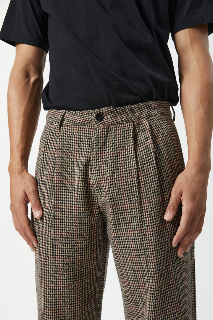 Mr Simple - Brooklyn Pant in Natural Houndstooth | Buster McGee