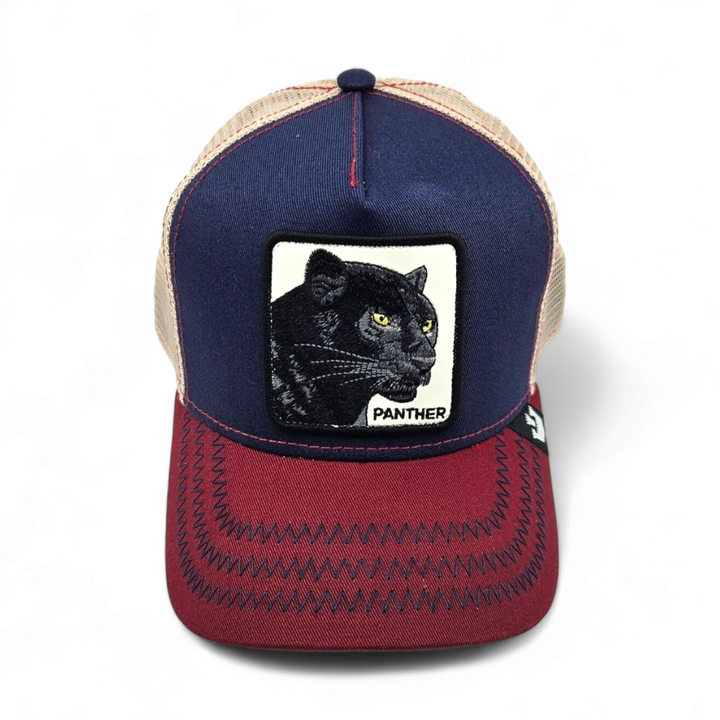 Goorin Bros - The Panther Trucker Cap in Navy/Red | Buster McGee