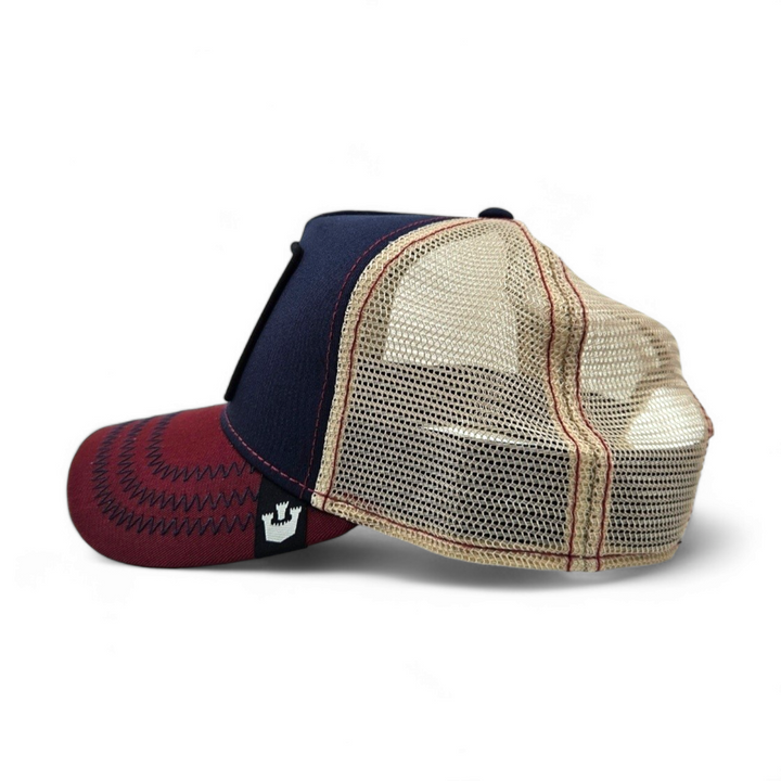 Goorin Bros - The Panther Trucker Cap in Navy/Red | Buster McGee