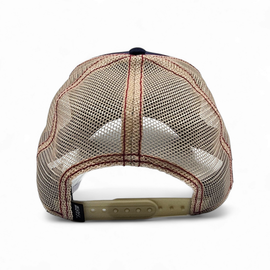 Goorin Bros - The Panther Trucker Cap in Navy/Red | Buster McGee