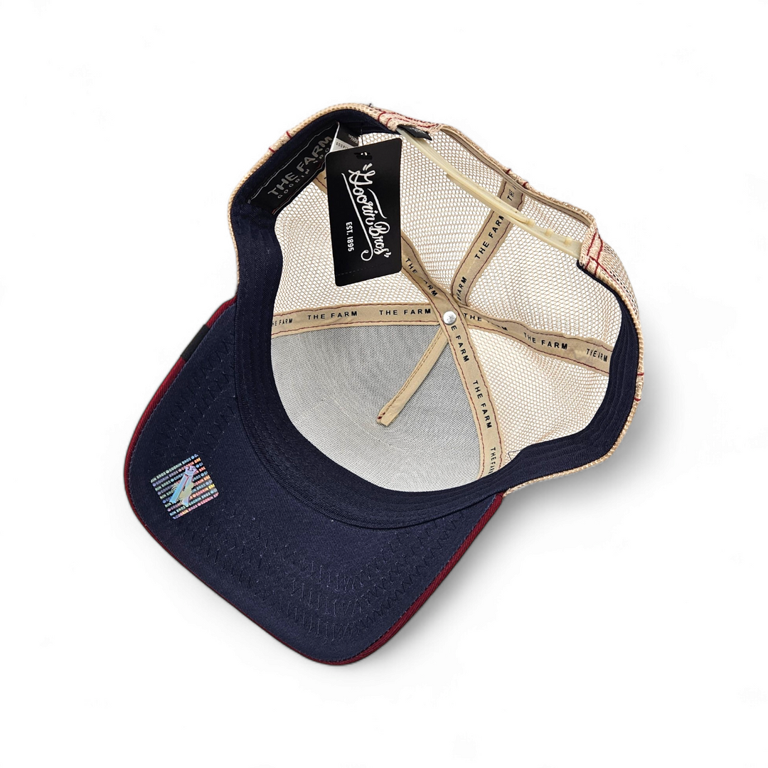 Goorin Bros - The Panther Trucker Cap in Navy/Red | Buster McGee