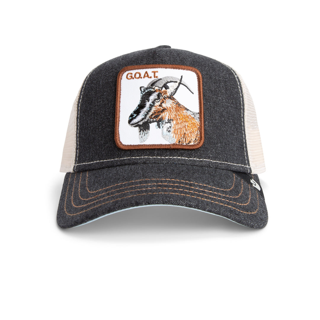 Goorin  - The Goat Trucker Cap in Dark Denim | Buster McGee