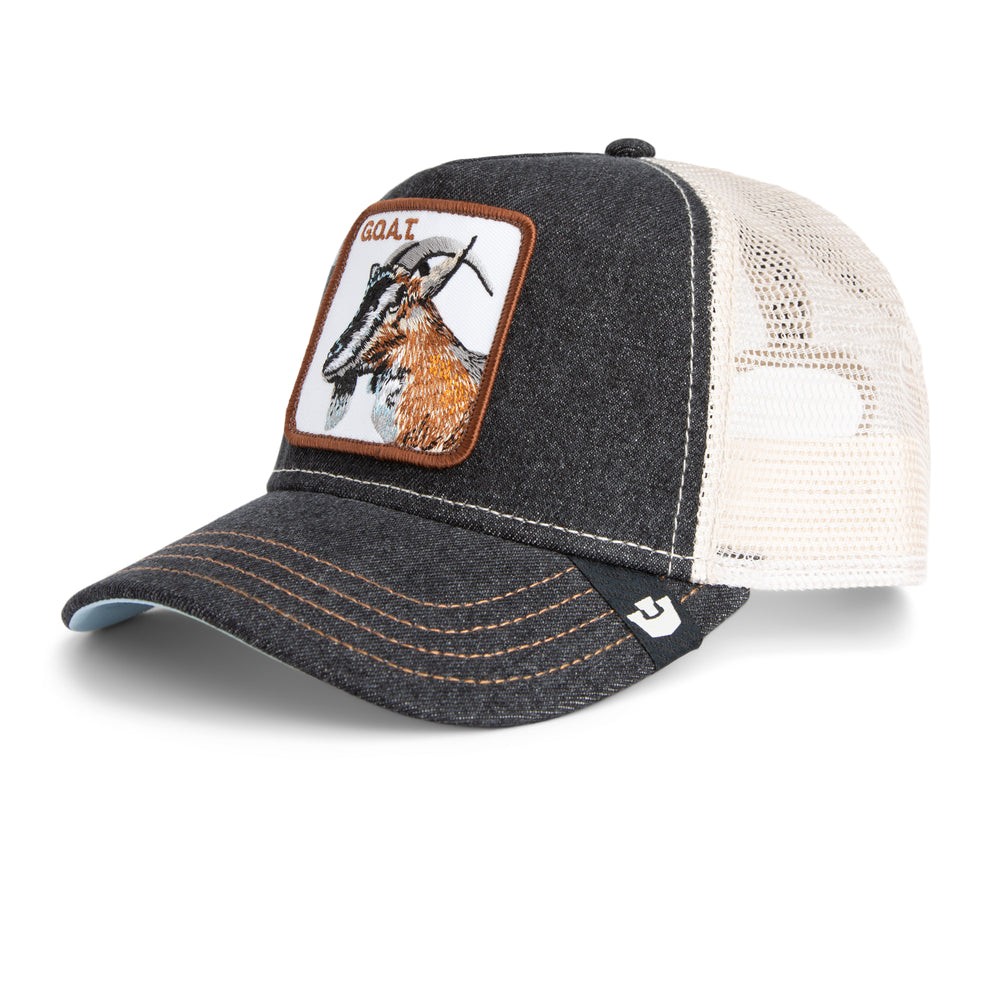 Goorin  - The Goat Trucker Cap in Dark Denim | Buster McGee