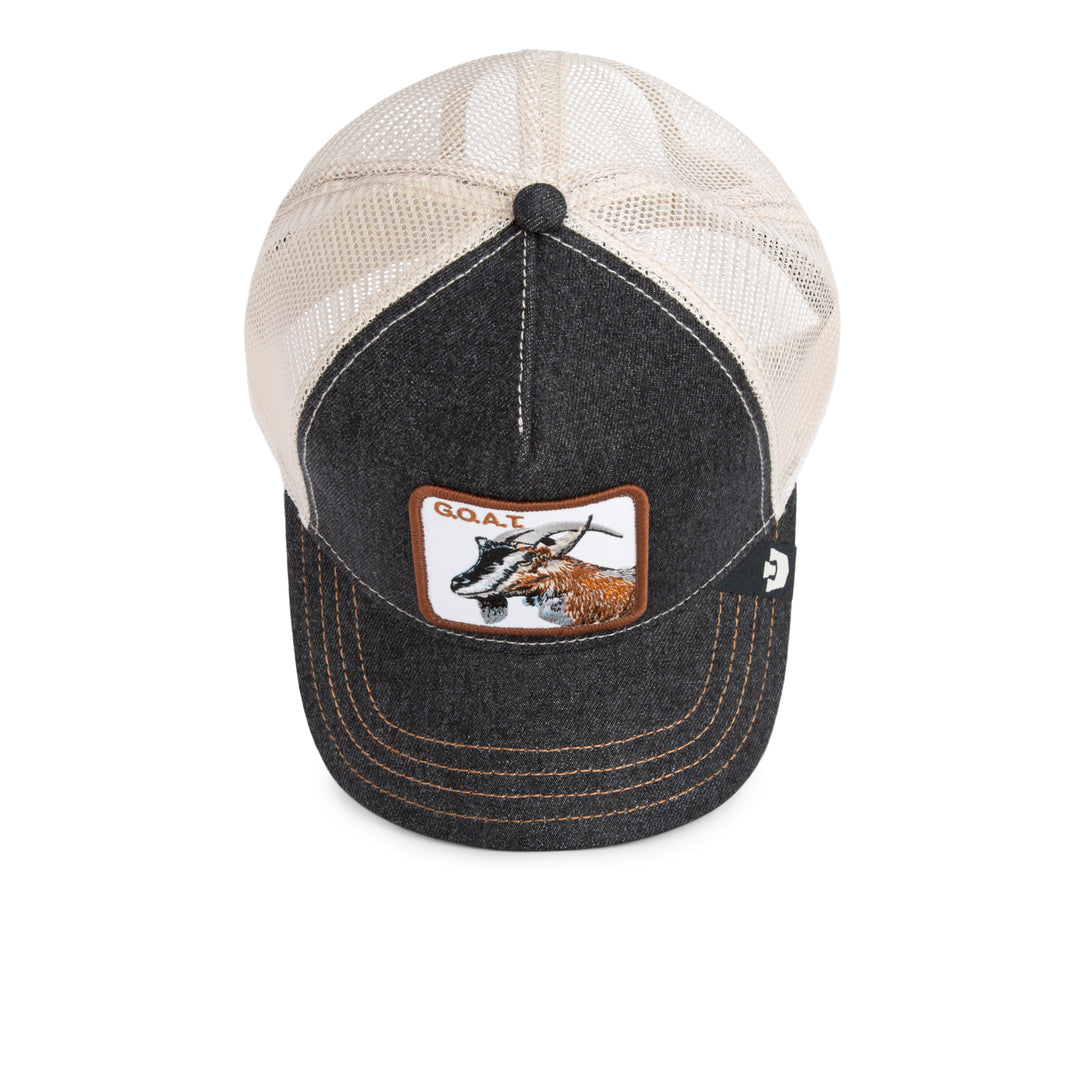 Goorin  - The Goat Trucker Cap in Dark Denim | Buster McGee