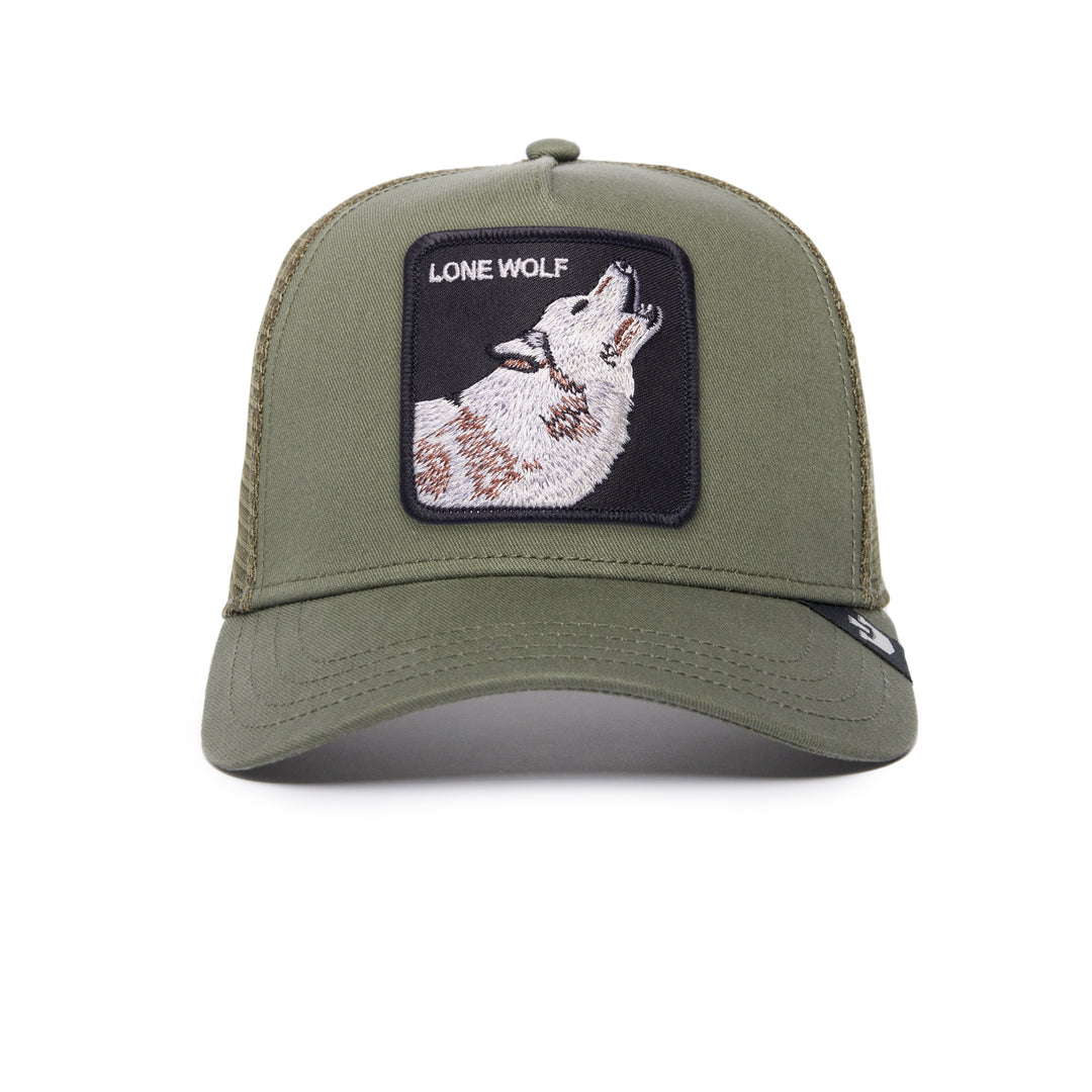 Goorin Bros - The Lone Wolf Trucker Cap in Olive | Buster McGee
