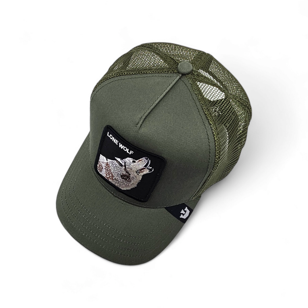 Goorin Bros - The Lone Wolf Trucker Cap in Olive | Buster McGee