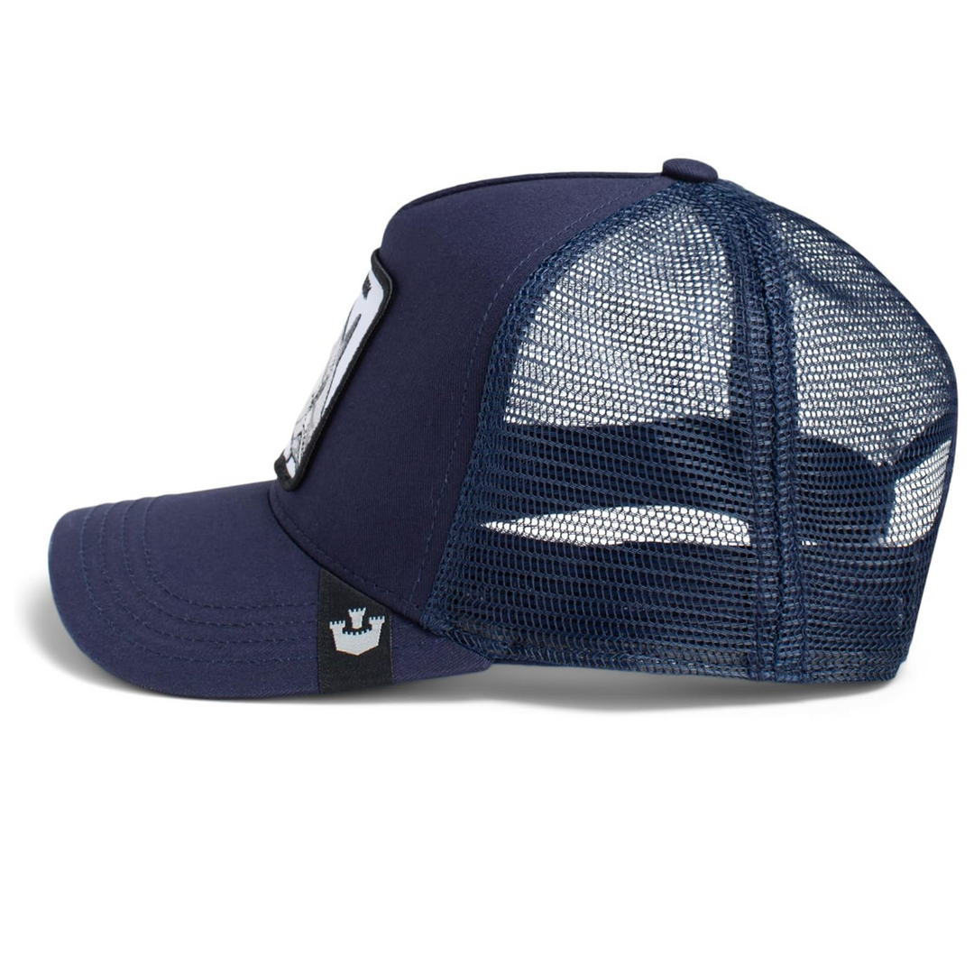 Goorin Bros Dunnah Shark Trucker Cap in Navy Buster McGee