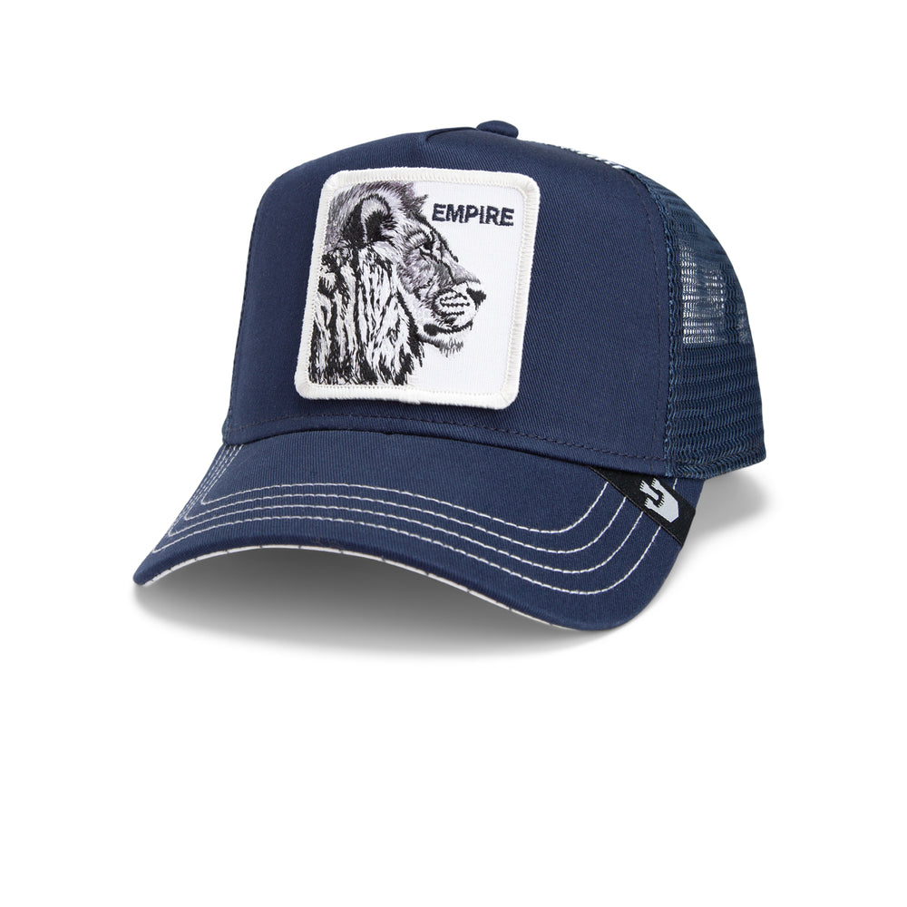 Goorin Bros - The Empire Lion Trucker Cap in Navy | Buster McGee