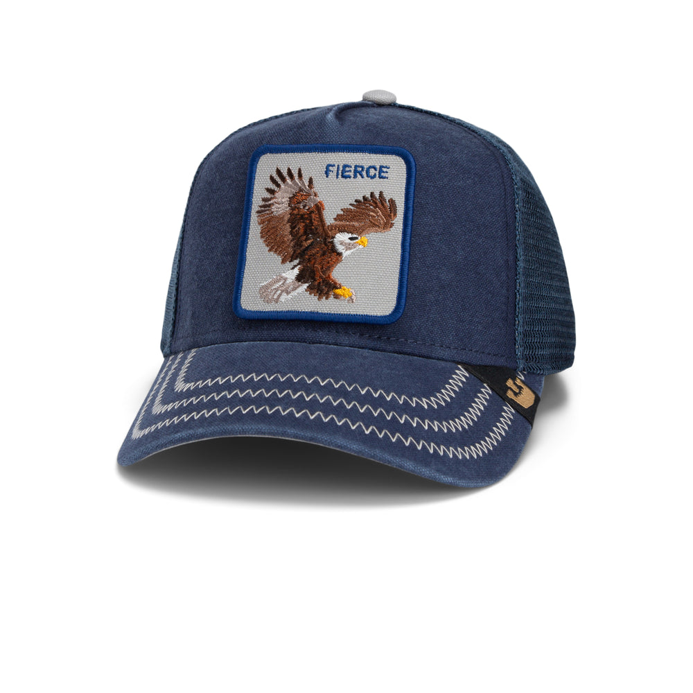 Goorin Bros - Bird of Prey Canvas Cap in Cream in Navy | Buster McGee