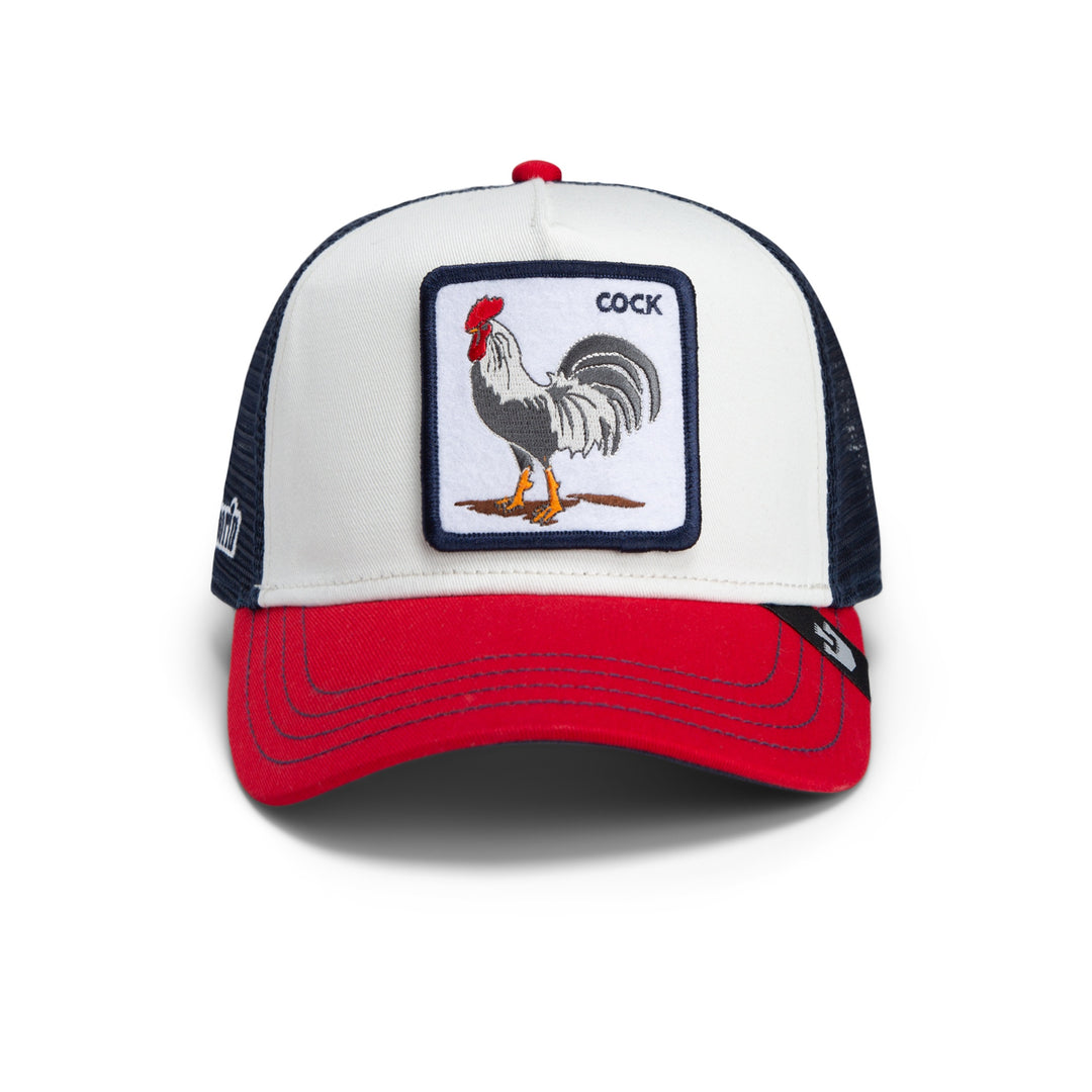 Goorin Bros - Team Rooster Trucker Cap in White | Buster McGee