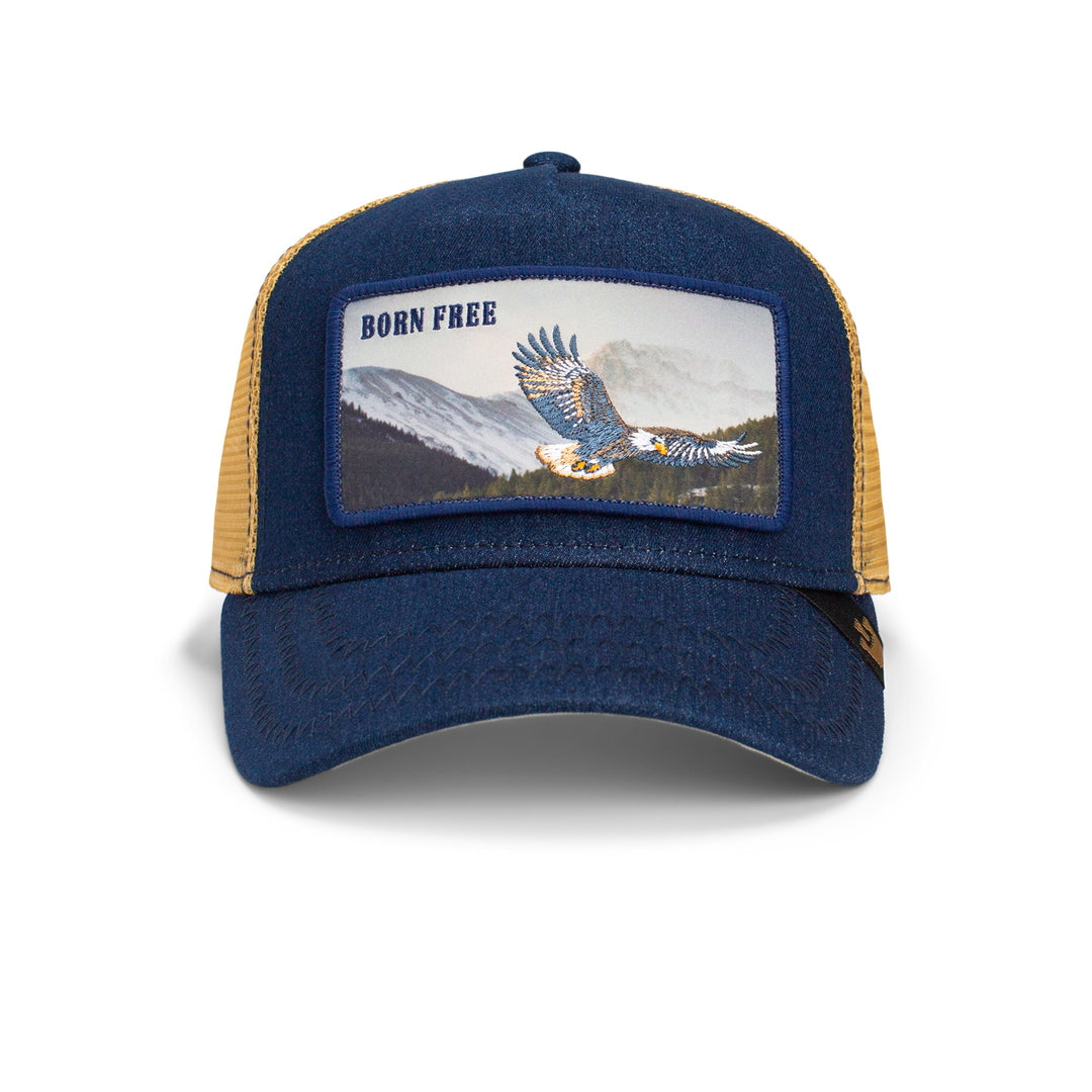 Goorin Bros - Born Free Trucker Cap in Navy | Buster McGee