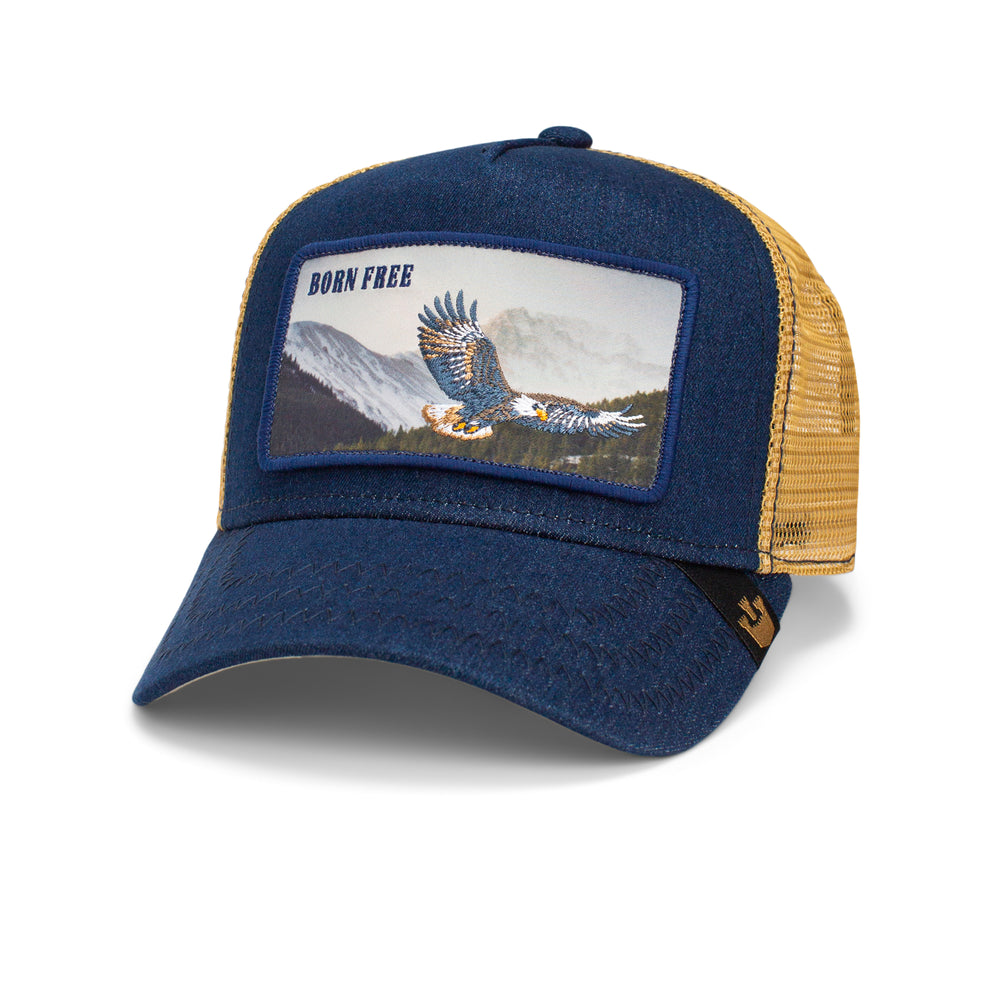 Goorin Bros - Born Free Trucker Cap in Navy | Buster McGee