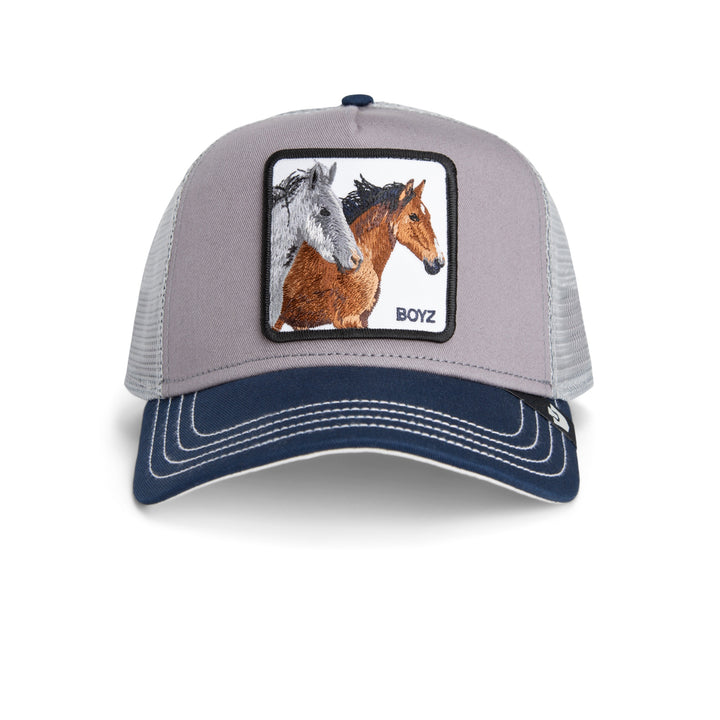 Goorin - The Boyz Trucker Cap in Grey/Navy | Buster McGee