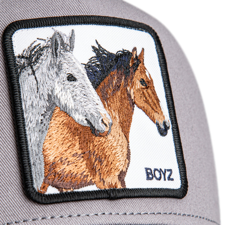 Goorin - The Boyz Trucker Cap in Grey/Navy | Buster McGee