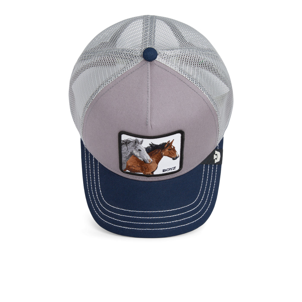 Goorin - The Boyz Trucker Cap in Grey/Navy | Buster McGee