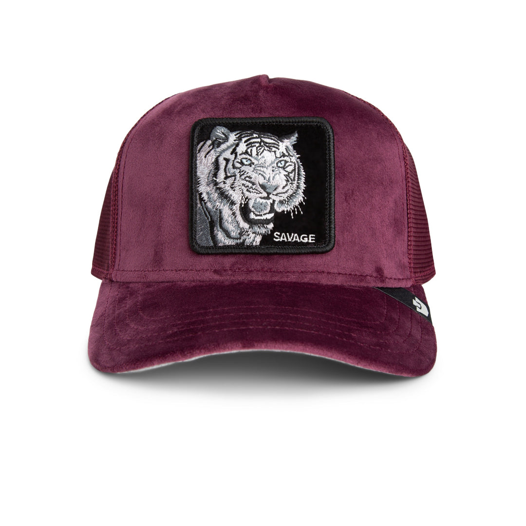 Goorin - Velour Tiger Trucker Cap in Desire | Buster McGee