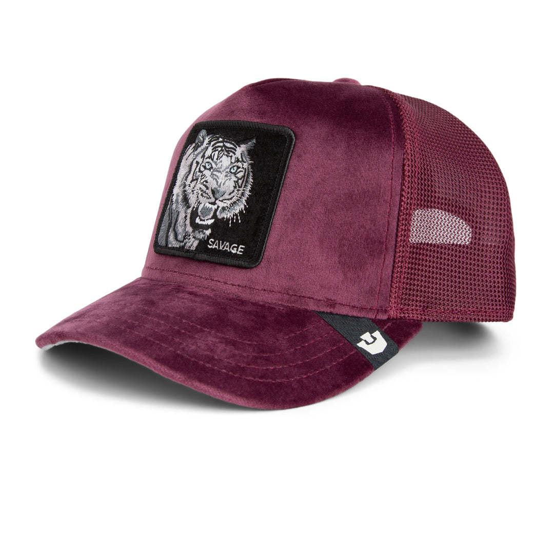 Goorin - Velour Tiger Trucker Cap in Desire | Buster McGee