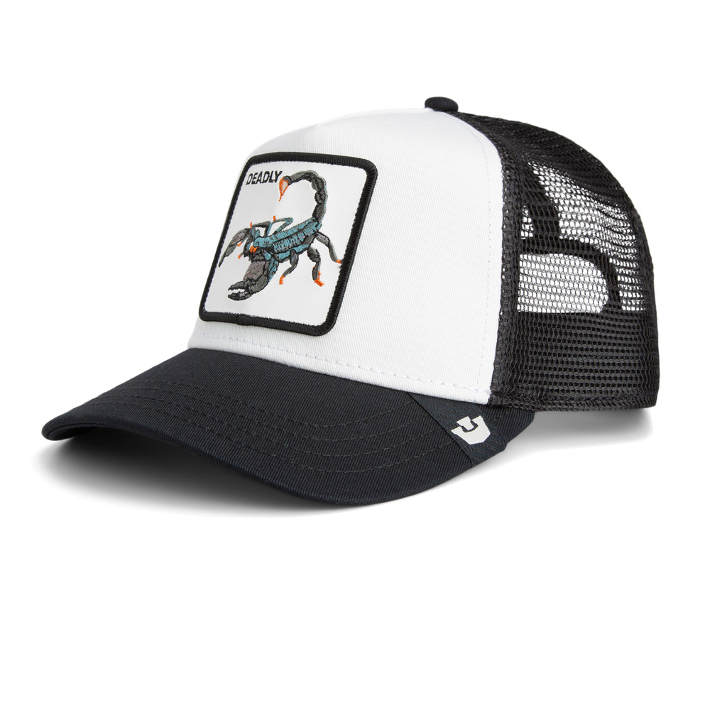 Goorin - The Deadly Scorpian Trucker Cap in Black White | Buster McGee