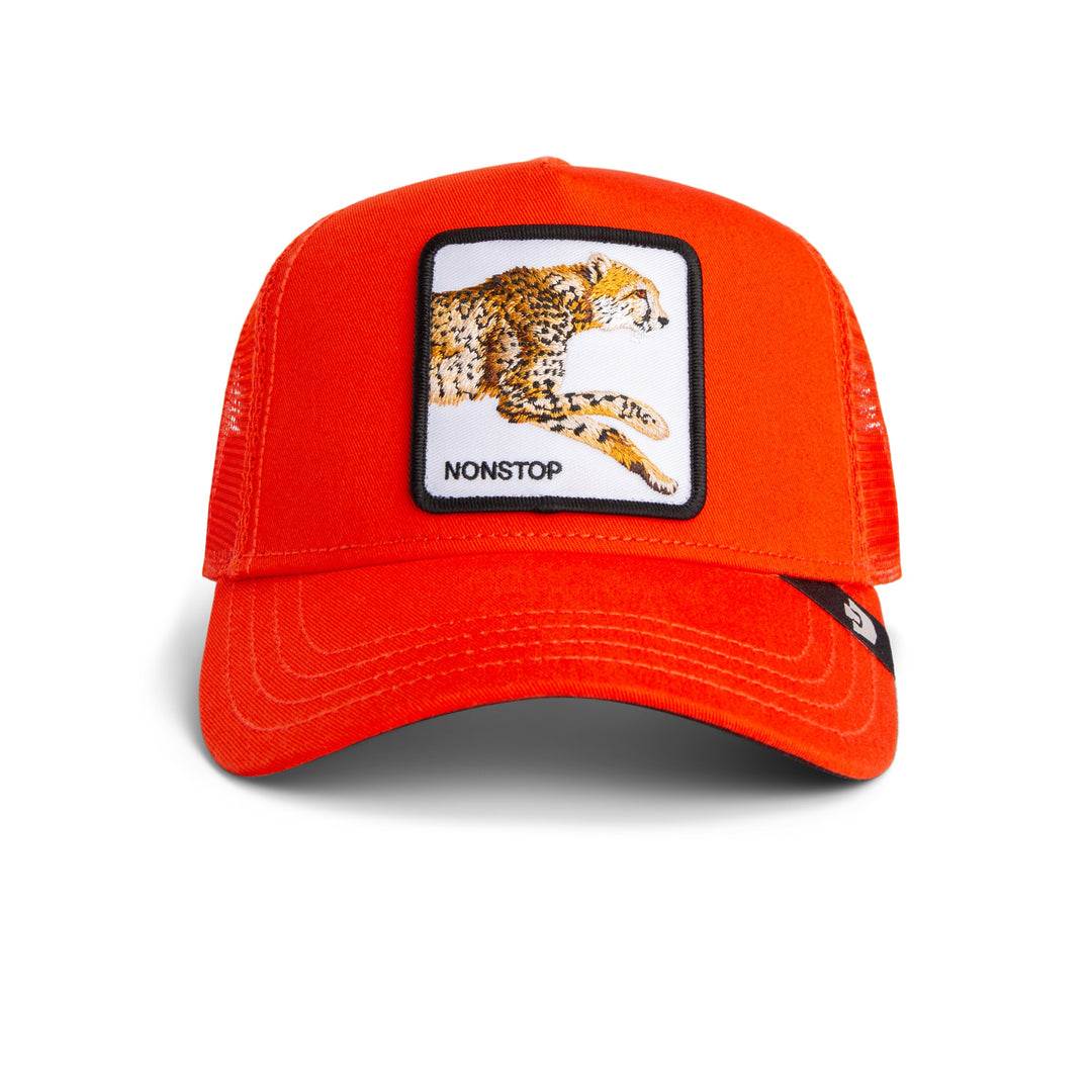 Goorin - The Non Stop Cheetah Trucker Cap in Blaze | Buster McGee