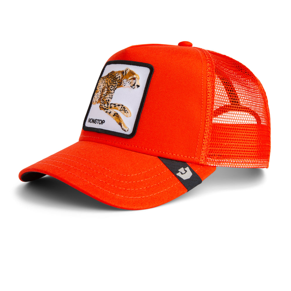 Goorin - The Non Stop Cheetah Trucker Cap in Blaze | Buster McGee