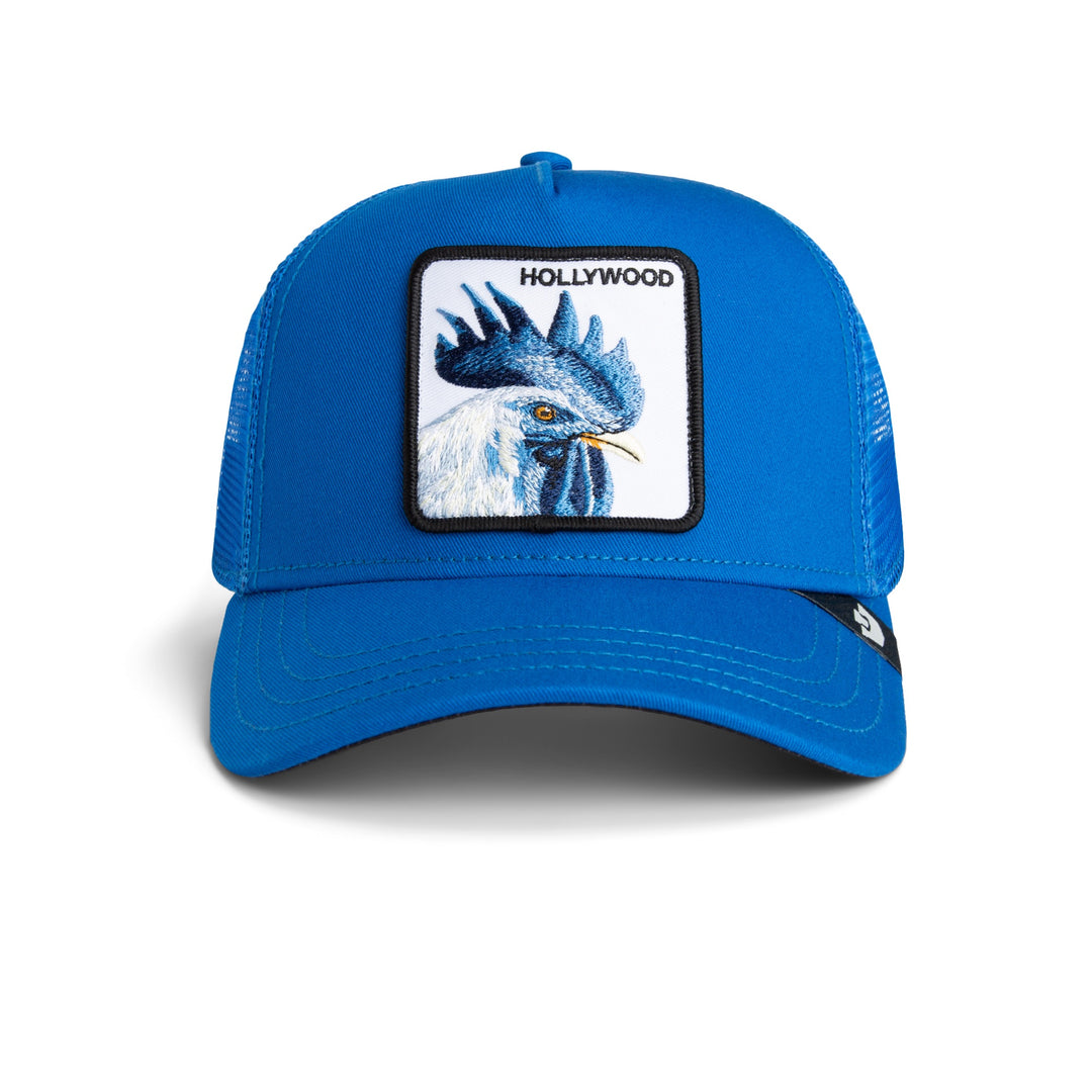 Goorin - The Hollywood Rooster Trucker Cap in Royal Blue | Buster McGee