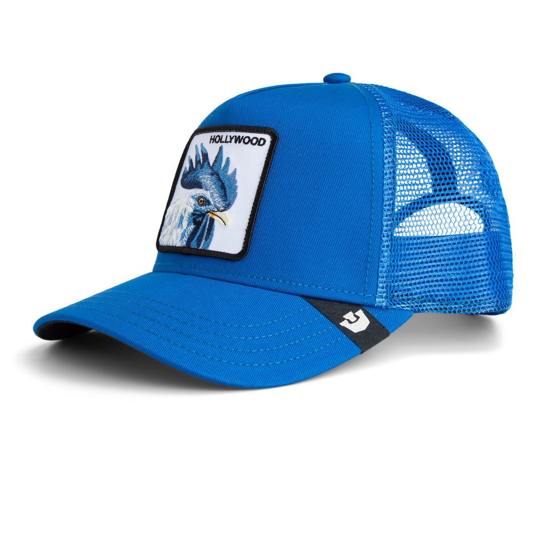 Goorin - The Hollywood Rooster Trucker Cap in Royal Blue | Buster McGee