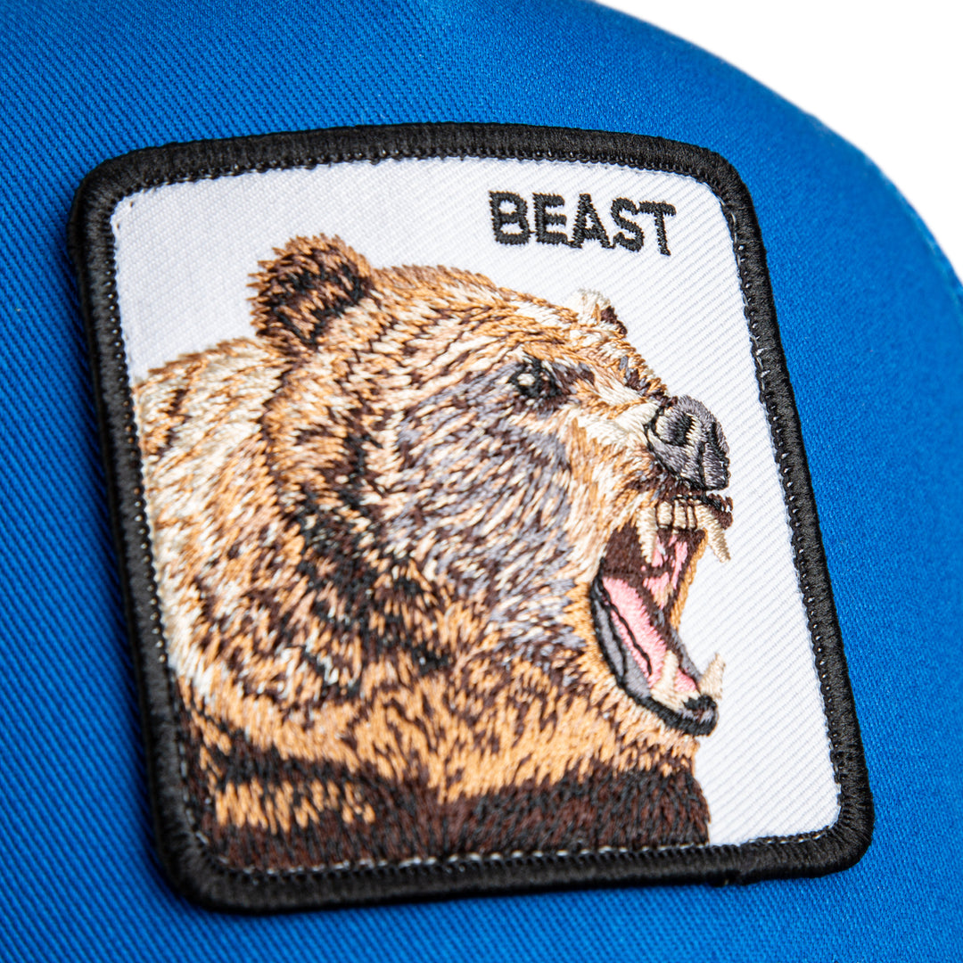 Goorin - The Beast Bear Trucker Cap in Royal/Void | Buster McGee