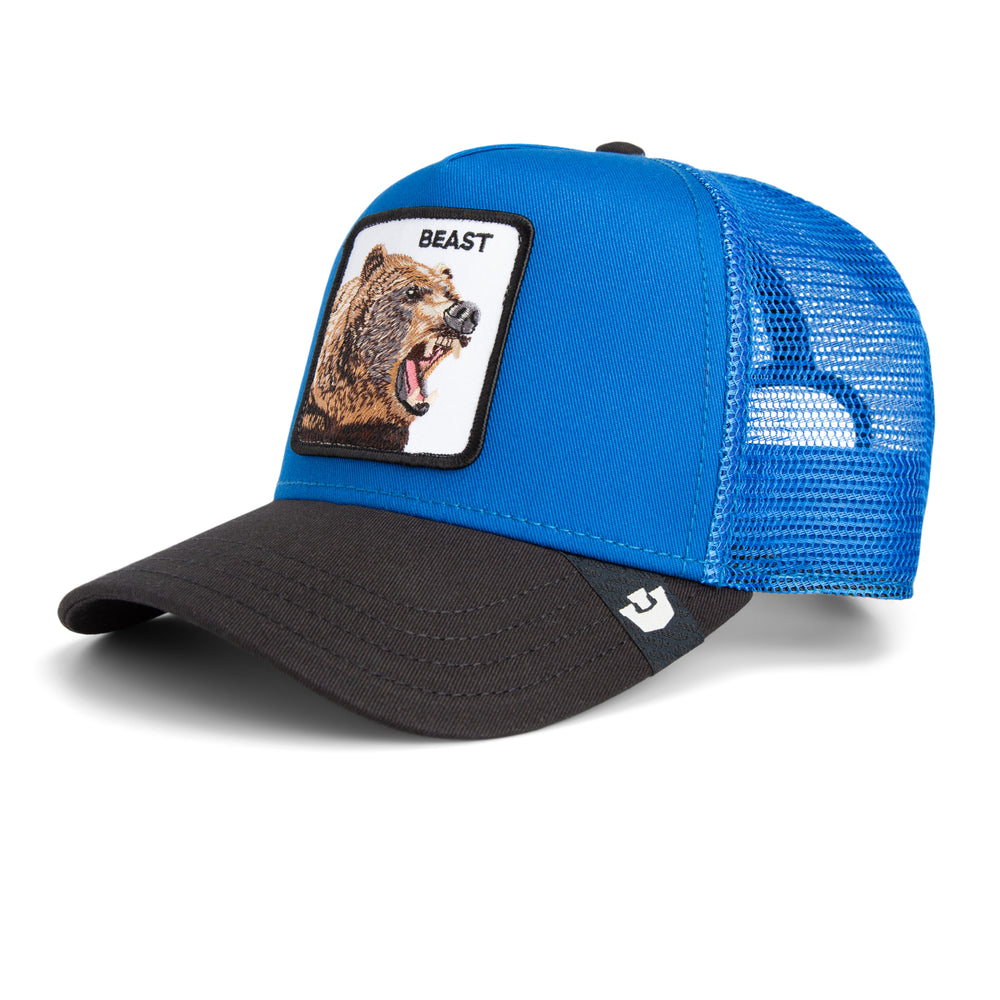 Goorin - The Beast Bear Trucker Cap in Royal/Void | Buster McGee