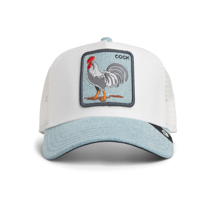 Goorin - Denim Rooster Trucker Cap in Light Denim | Buster McGee