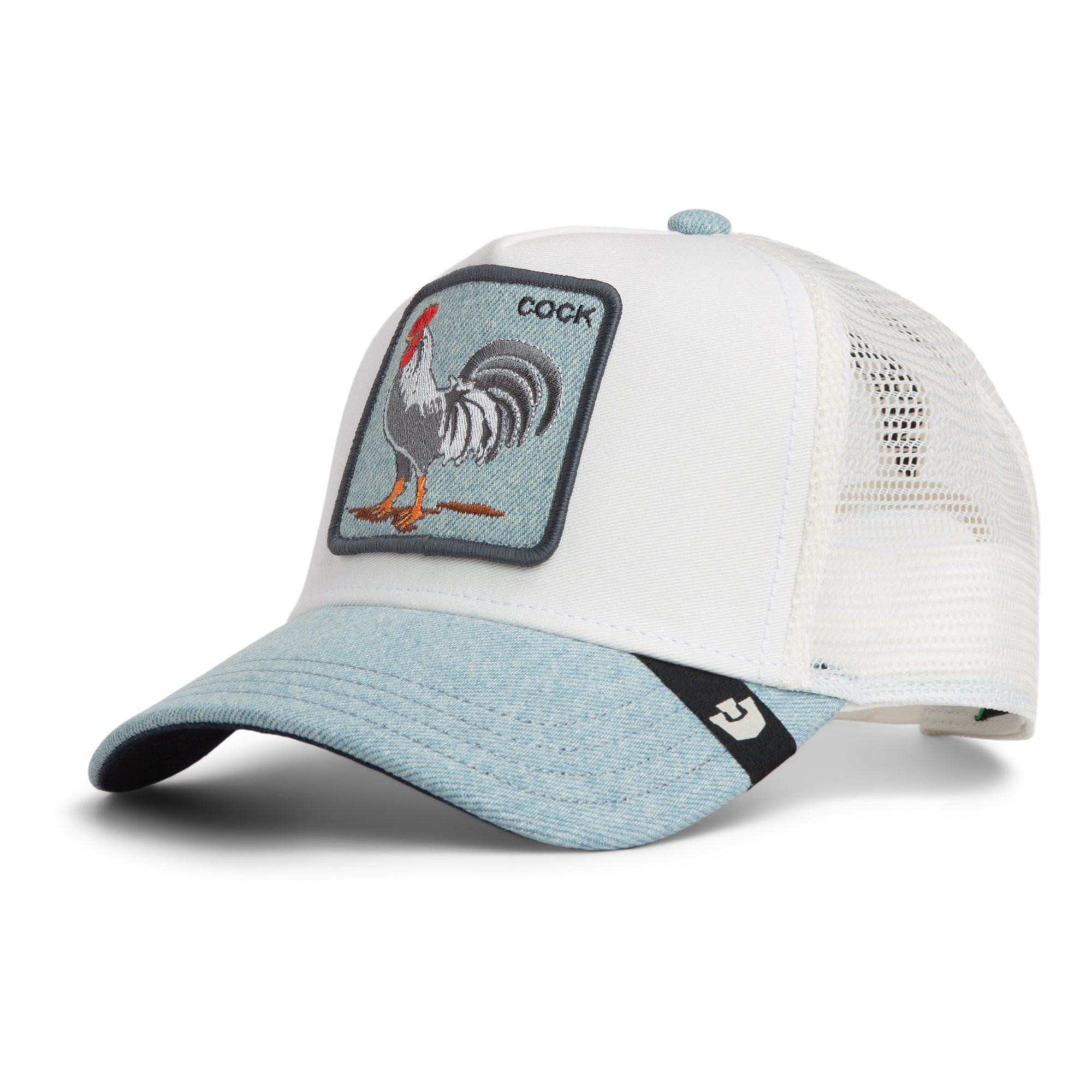 Goorin - Denim Rooster Trucker Cap in Light Denim | Buster McGee