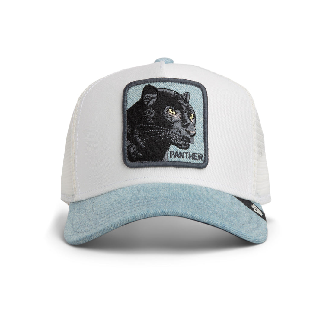 Goorin - Denim Panther Trucker Cap in Light Denim | Buster McGee