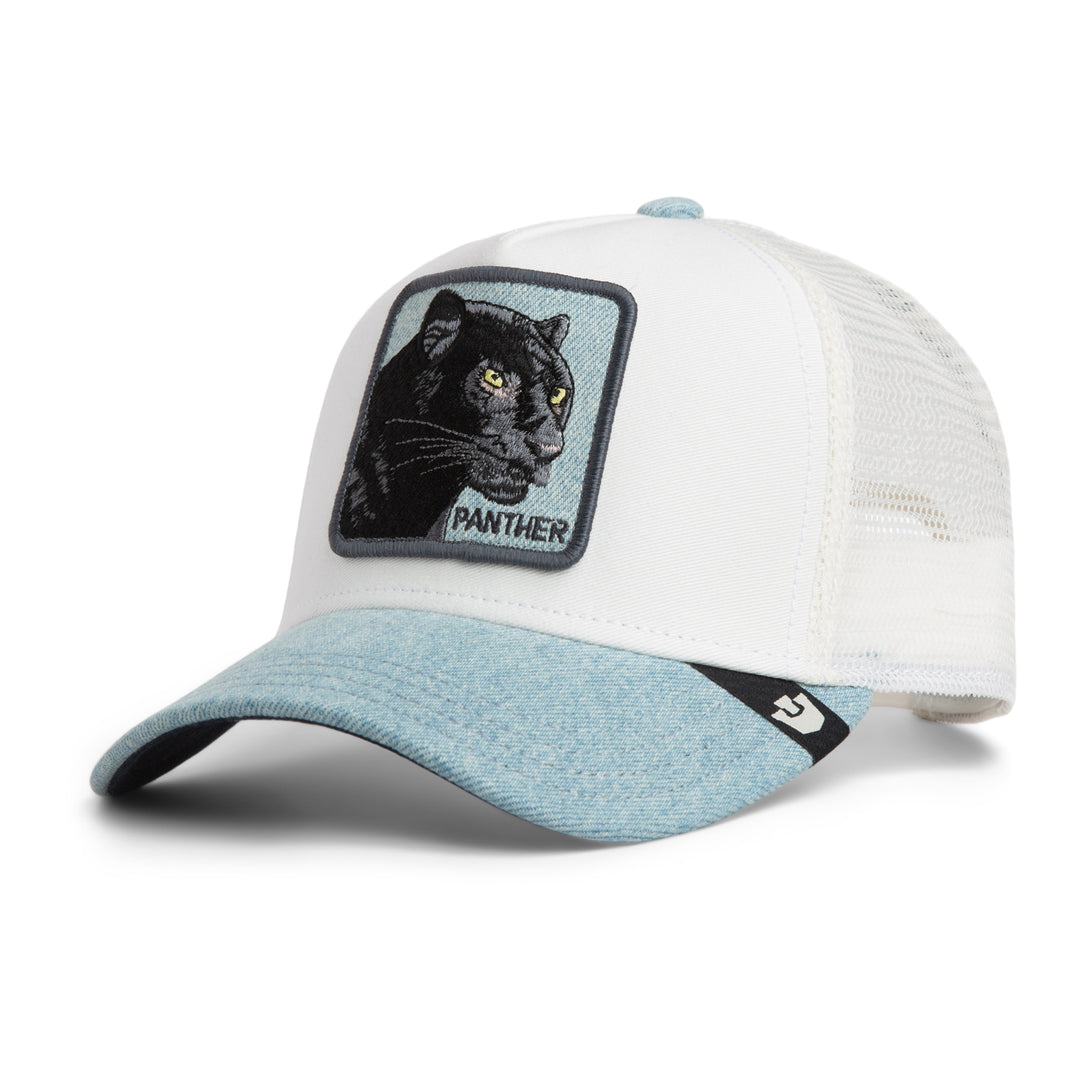 Goorin - Denim Panther Trucker Cap in Light Denim | Buster McGee