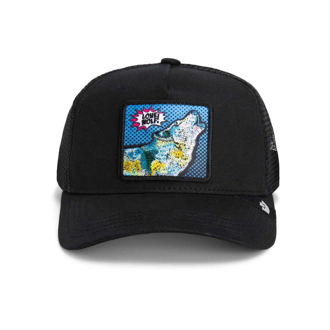 Goorin - POPArt Lone Wolf Trucker Cap in Void | Buster McGee