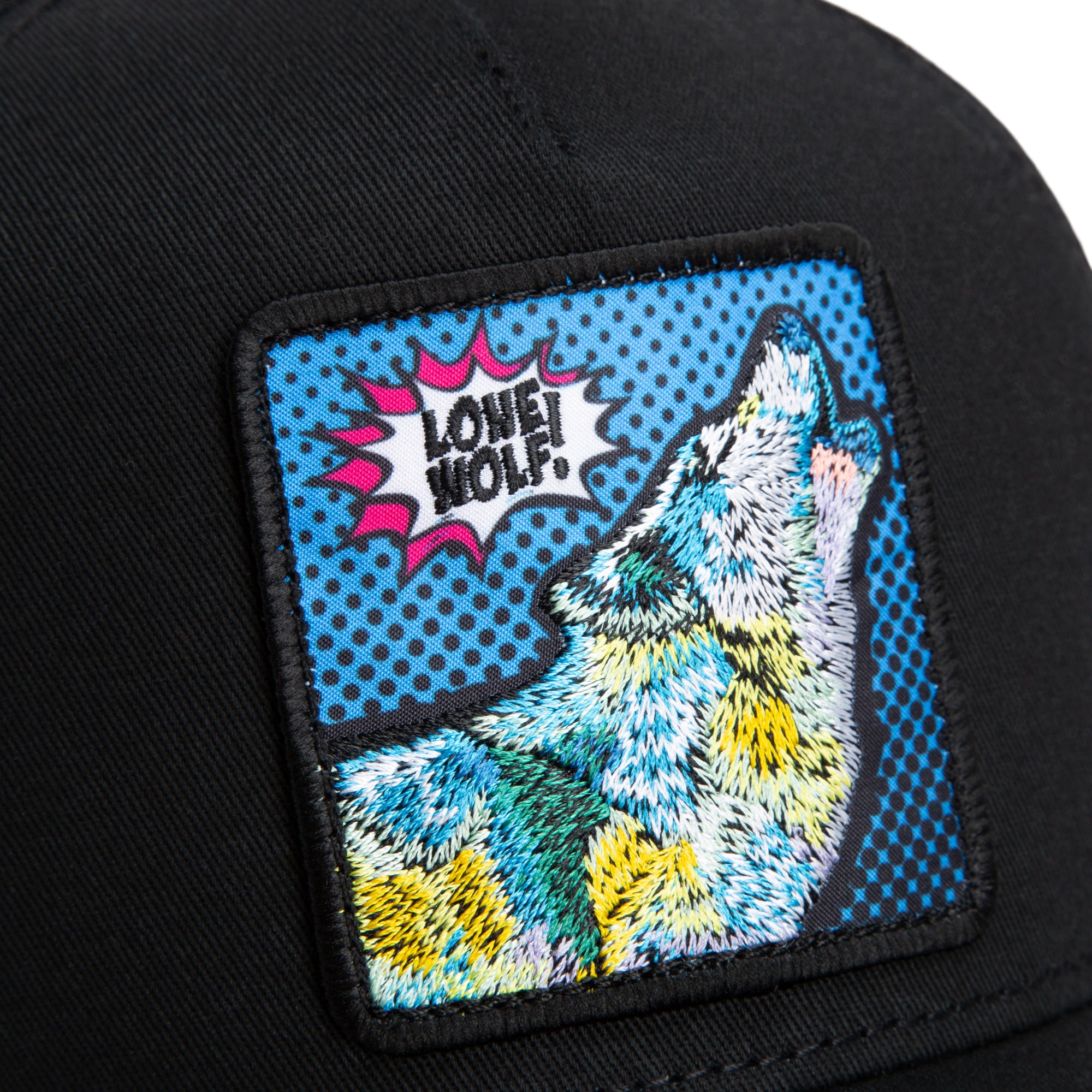 Goorin - POPArt Lone Wolf Trucker Cap in Void | Buster McGee