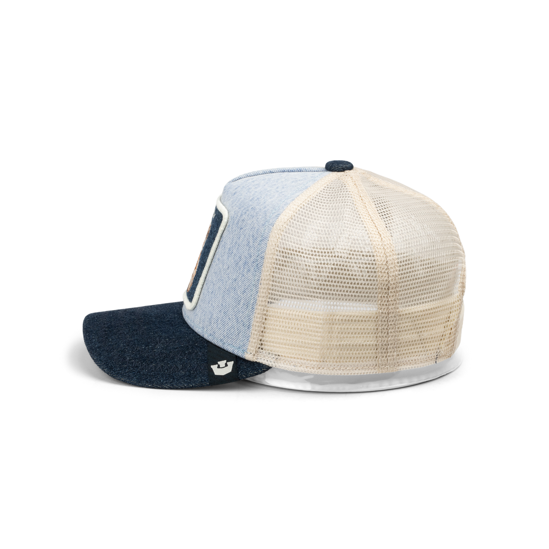 Goorin - Denim Cuddly Trucker Cap in Light Denim
