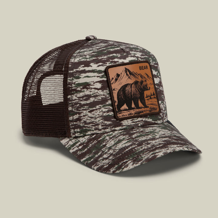 Goorin - Camo Engraved Bear Trucker Cap in Camouflage