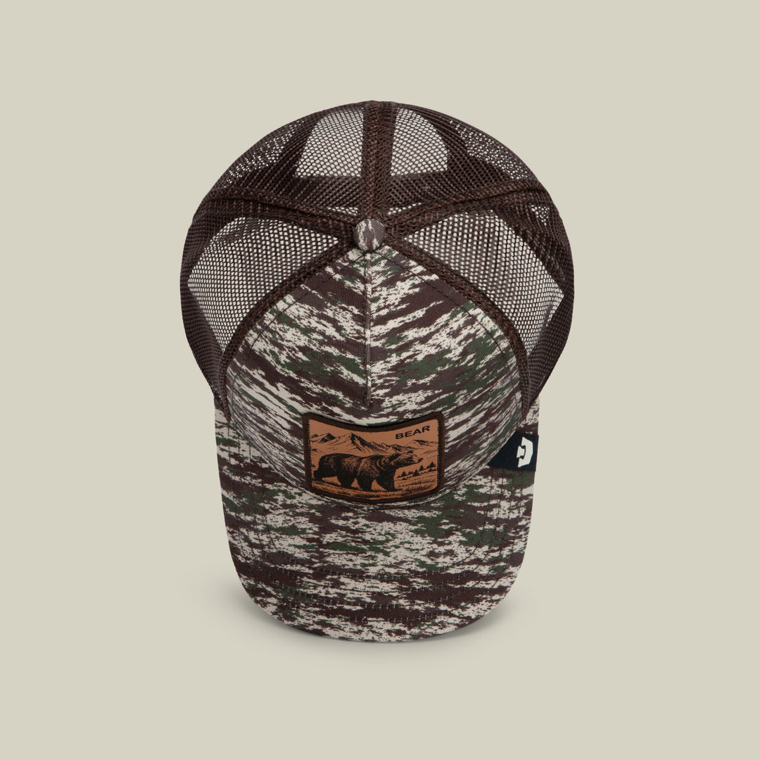 Goorin - Camo Engraved Bear Trucker Cap in Camouflage