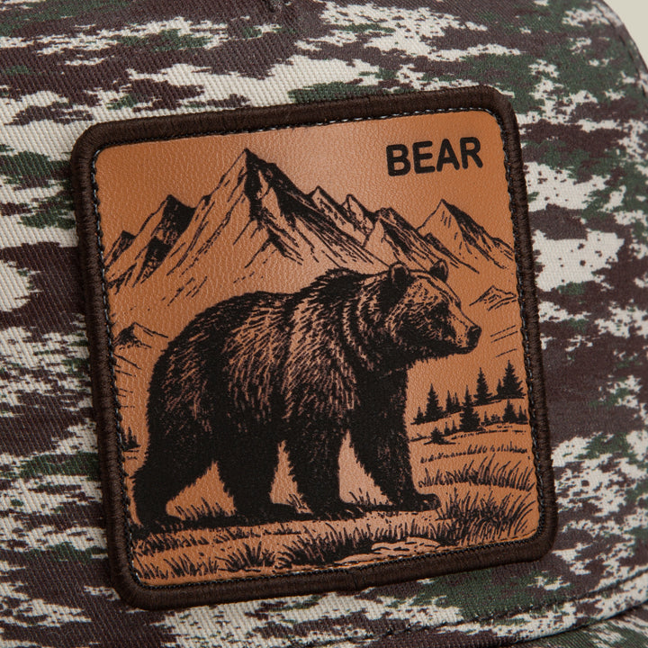 Goorin - Camo Engraved Bear Trucker Cap in Camouflage