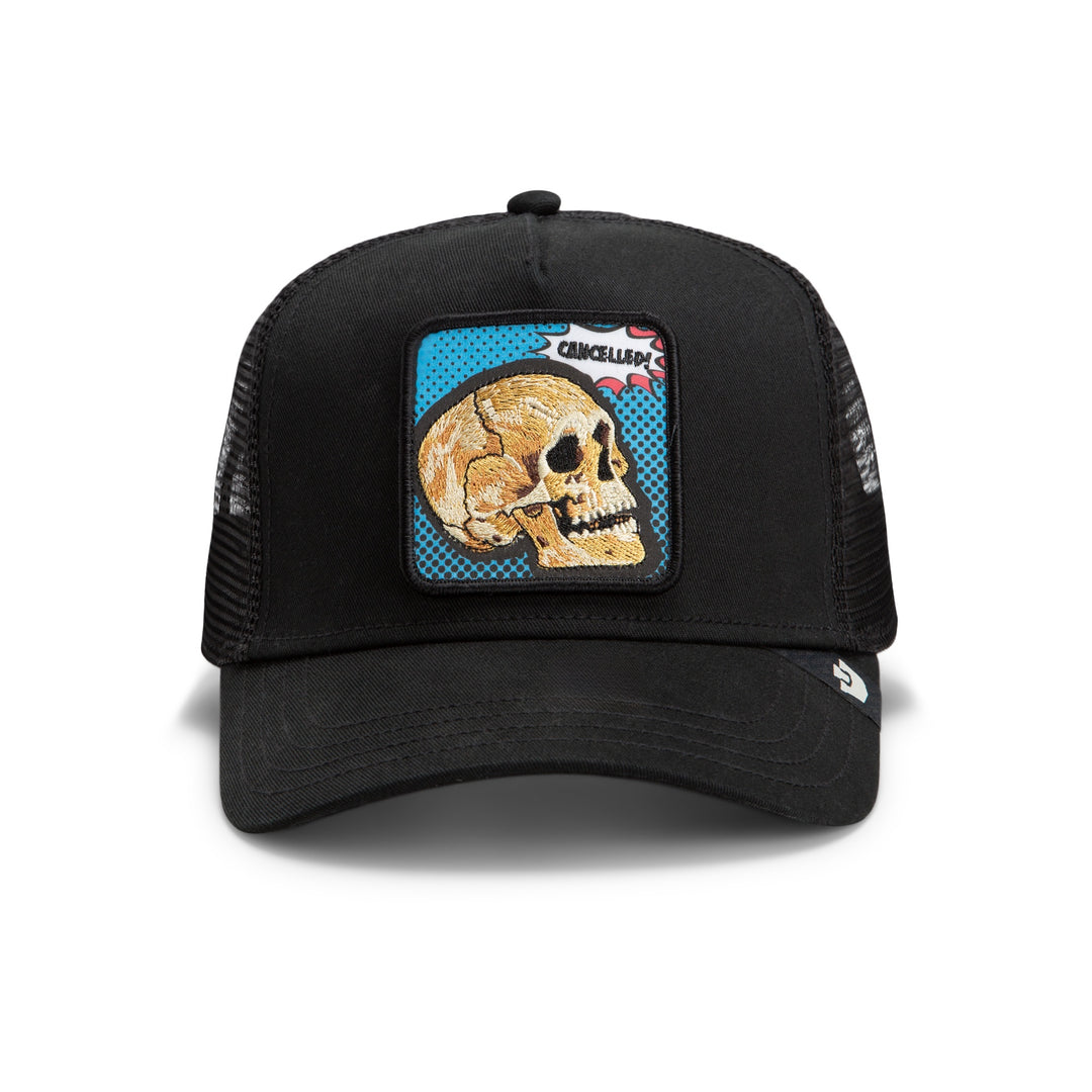 Goorin - POPArt Cancelled Skull Trucker Cap in Void | Buster McGee