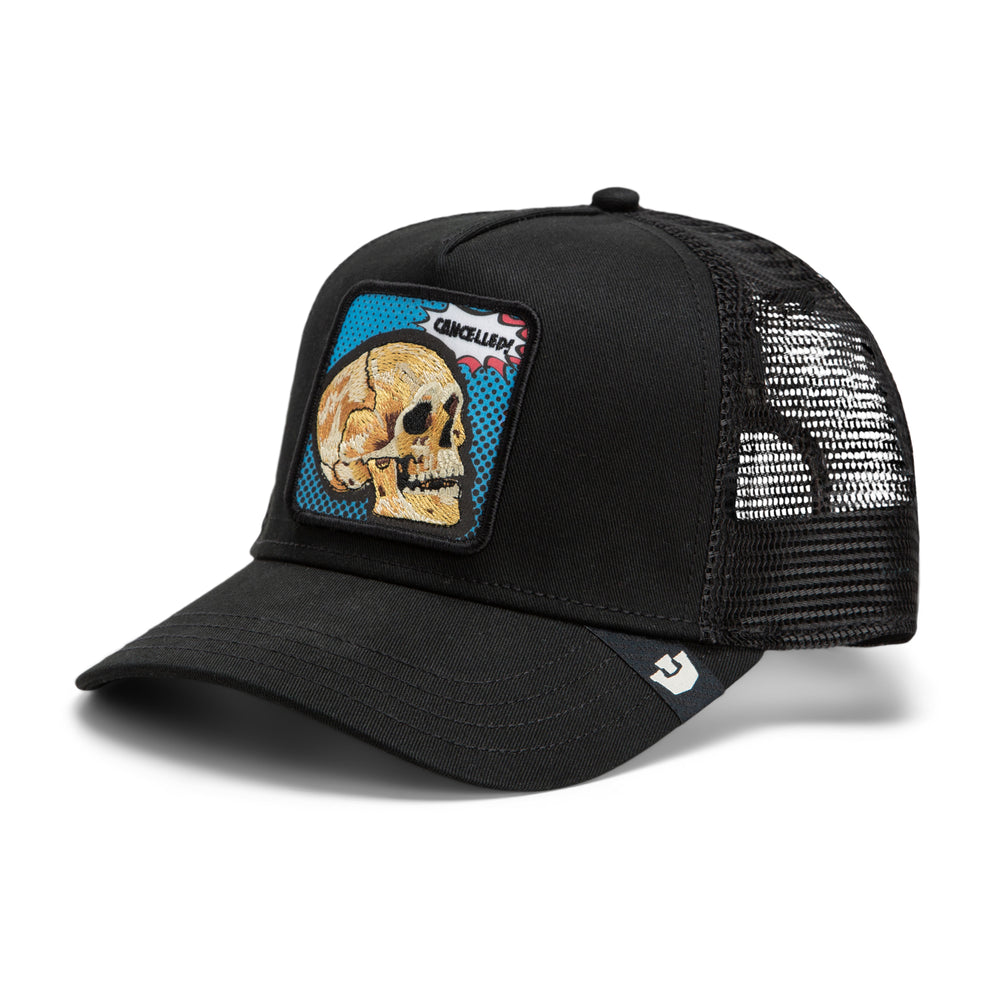 Goorin - POPArt Cancelled Skull Trucker Cap in Void | Buster McGee