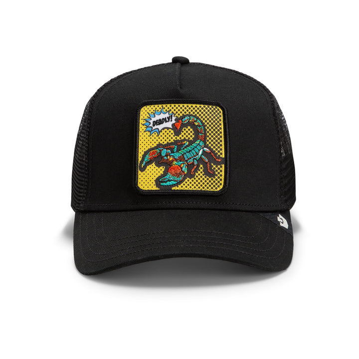 Goorin - POPArt Deadly Scorpian Trucker Cap in Void | Buster McGee