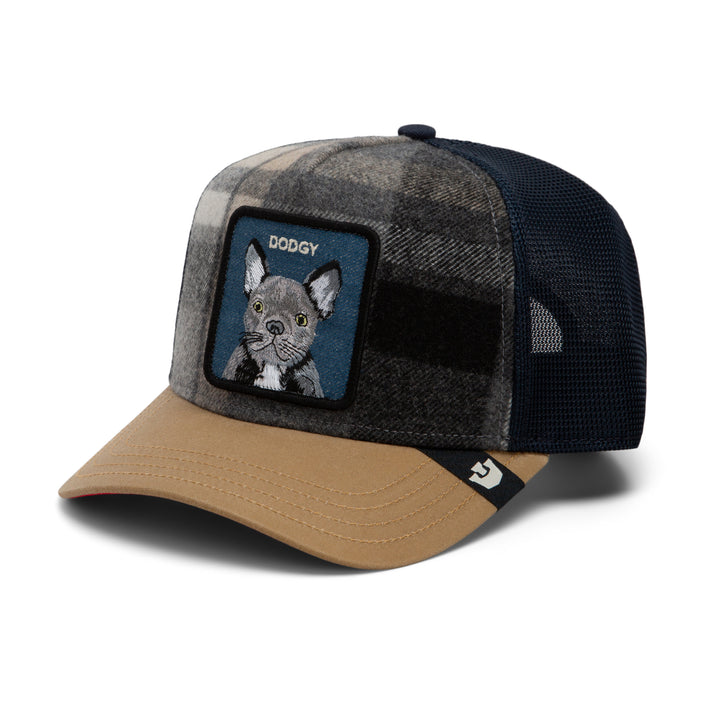 Goorin - Brit Frenchie Plaid Trucker Cap in Wax | Buster McGee